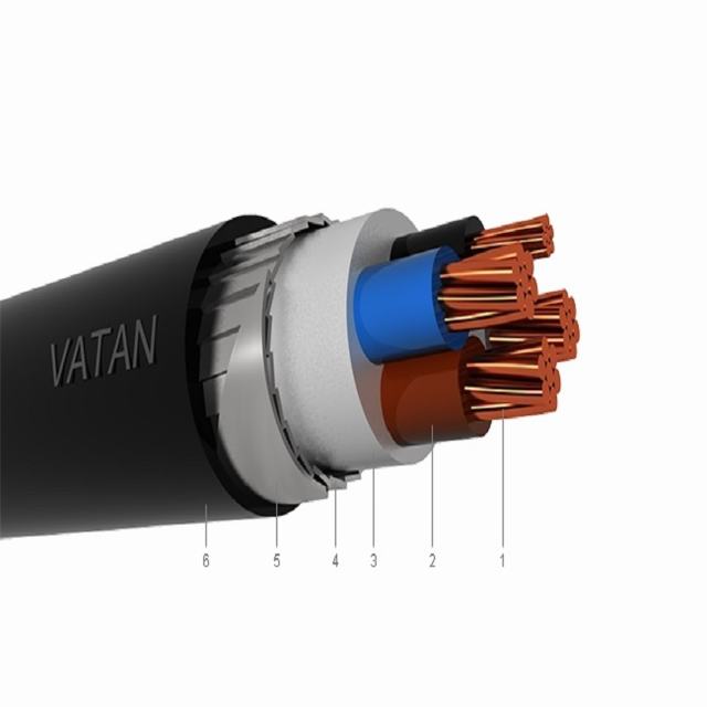 0.6/1 kV, NYFGbY (Cu / PVC / SFA / PVC)