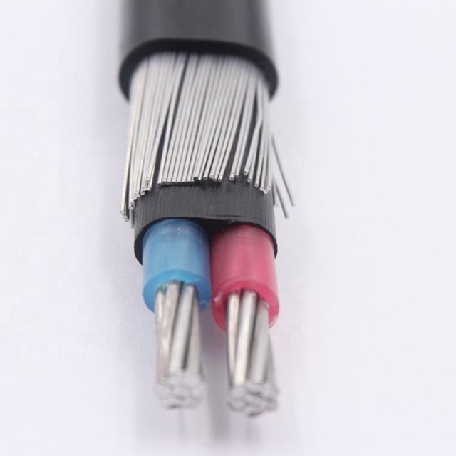 2 * 6AWG + 6AWG Aluminium Draht Gepanzerte PE Isolierte Konzentrischen kabel