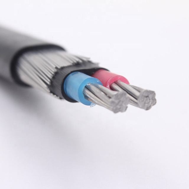 6AWG Aluminium Draht Gepanzerte PE Isolierte Konzentrischen kabel