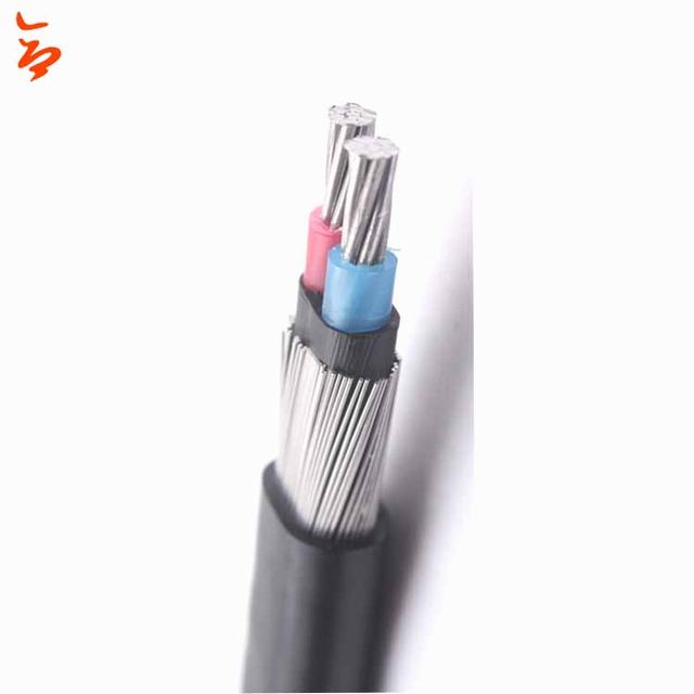 Aluminio/cobre XLPE conductor/PE aislado concéntricos neutral airdac cable