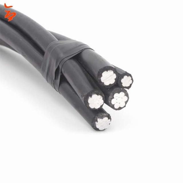 BT Alu Kabel Twisted 3x95 + 54.6 + 16 mm2 dan Memutar Tegangan Rendah Kabel Dibundel Udara LV ABC 0,6/1 KV Kabel