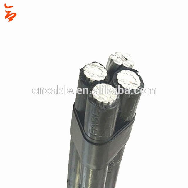 China factory of aluminum aerial bundled conductor ABC XLPE Insulated electrical Twisted cable for overhead power cable