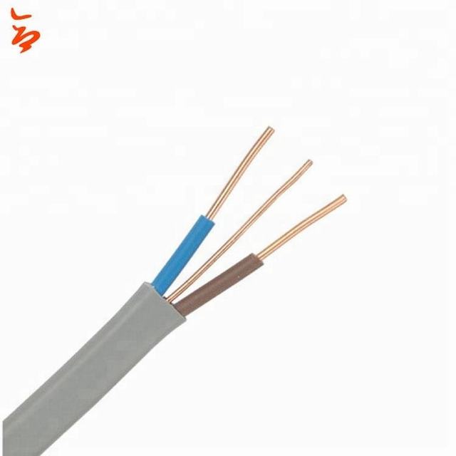 Cobre/PVC fio condutor 3 core Flat/Rodada cabo flexível