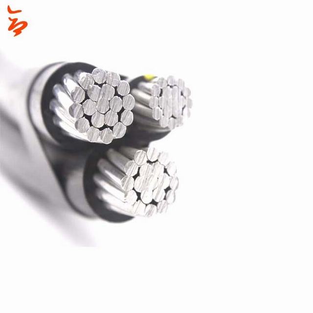 Triplex wire XLPE/PE insulated ABC cable for overhead 2*4AWG+4AWG