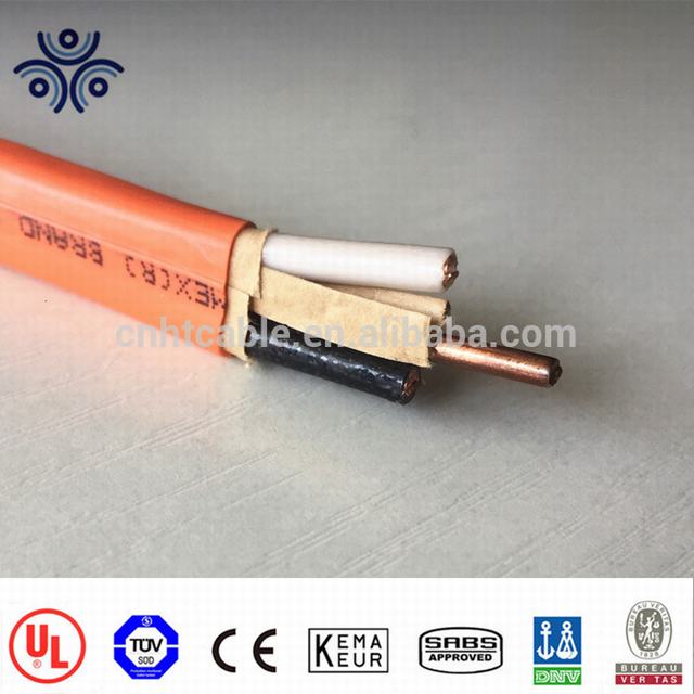 10/2AWG 600 tension couleur orange THHN noyau Interne type NM-B câble
