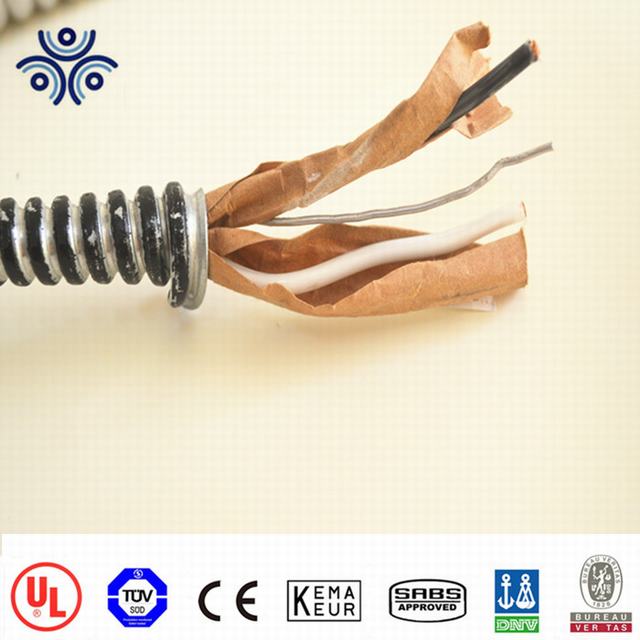 12/2 negro/blanco Conductor de cobre aluminio armadura AC (BX) cable