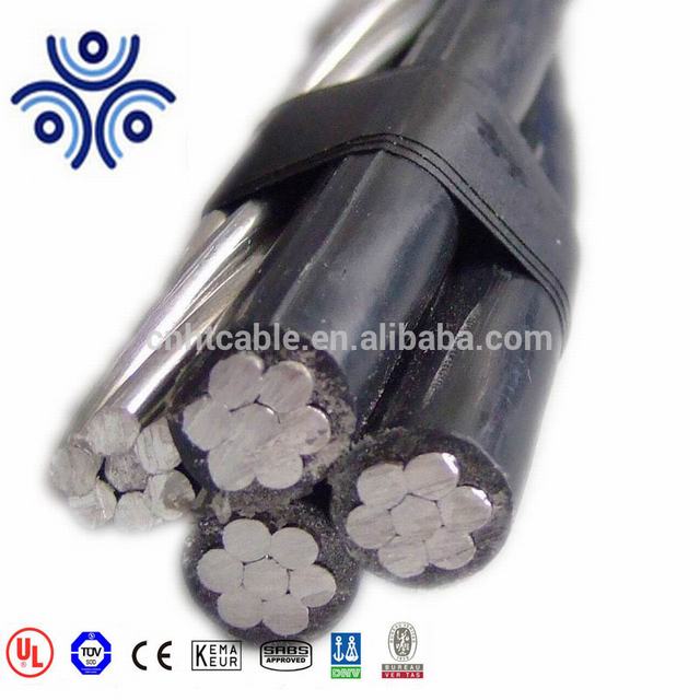 2/0-2/0-2/0-1AWG aluminum conductor with XLPE used for service drop 600V