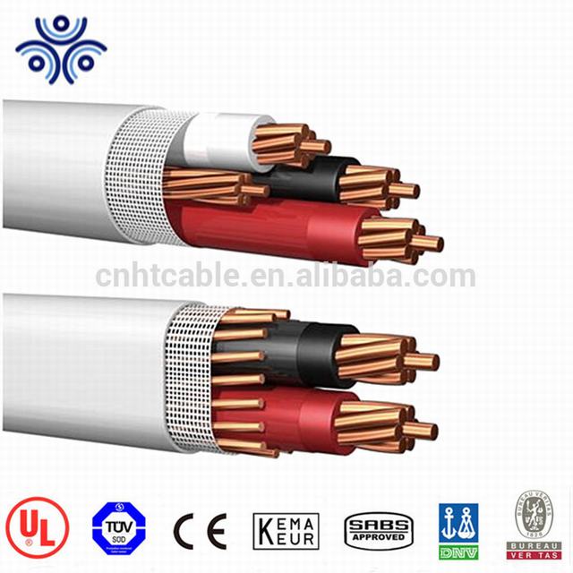 2/0-2/0-2/0 AWG copper conductor XLPE insulation PVC sheath concentric cable