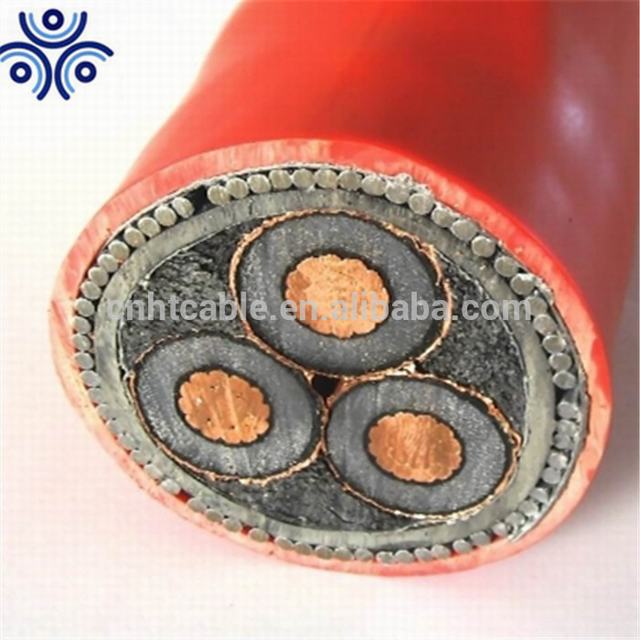 3 Core 50mm2 Copper, XLPE/SWA/PVC 19/33kV Steel Wire Armour Medium Voltage Cable