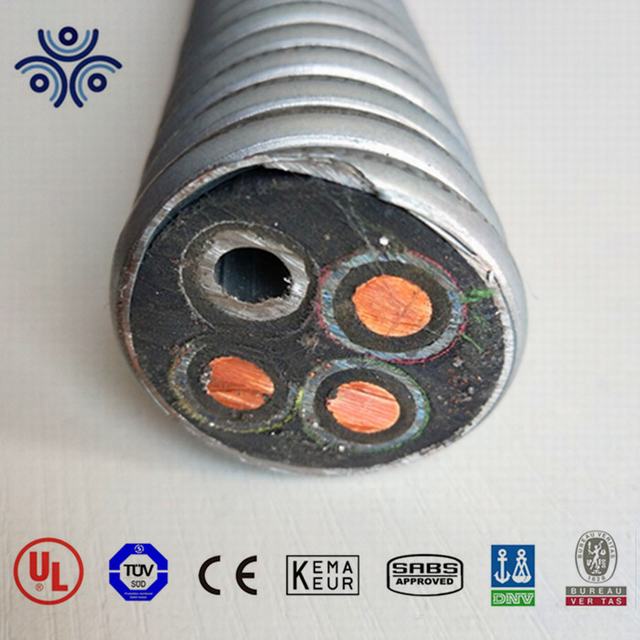 3x1AWG медь проводник резиновые изоляцией и обшит погружной масляный насос кабель ESP кабель
