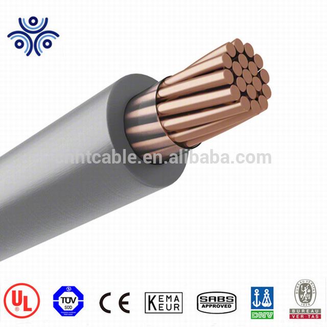 4/0AWG sólido conductor de cobre XLPE aislamiento utilizado en conducto de alambre