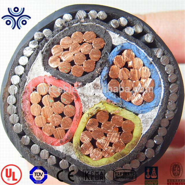 4 core copper conductor PVC or XLPE insulation SWA armoured power cable