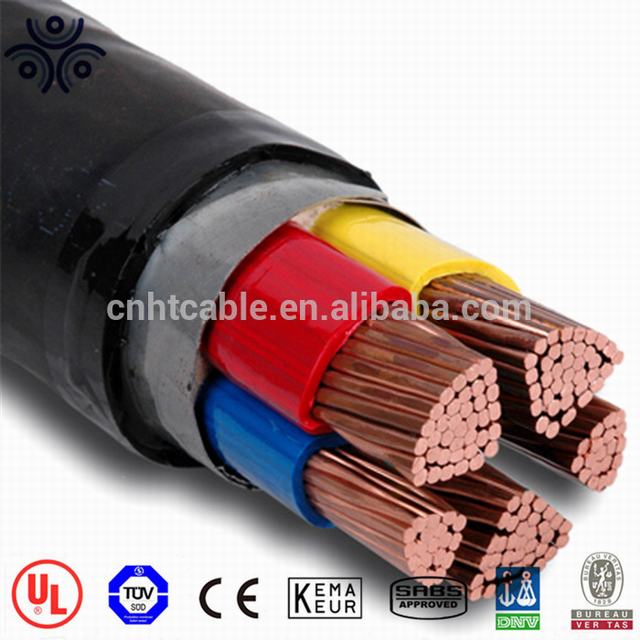 5 núcleo de baja tensión trenzado conductor de cobre XLPE aislado PVC cinta de acero blindado cable de alimentación eléctrica