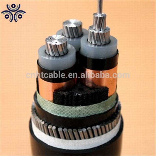 6/10KV xlpe insulated 3 core 95mm2 120mm2 steel wire armour aluminum power cable