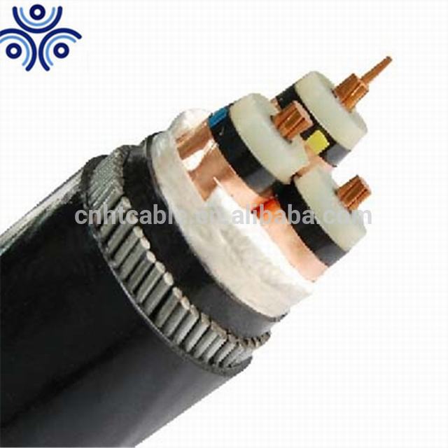 6.35/11kv 3 70 mm² XLPE/SWA/PE UV stable qui câble électrique en cuivre