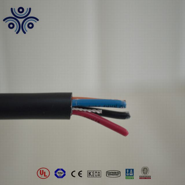 600V 14/4 W/ GROUND BLACK-WHITE-RED-GREEN TRAY CABLE