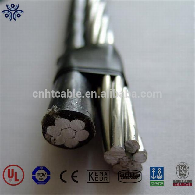 600V XLPE isolierte Aluminiumleiter Duplex 6 AWG 4AWG 2AWG Service Drop Cable