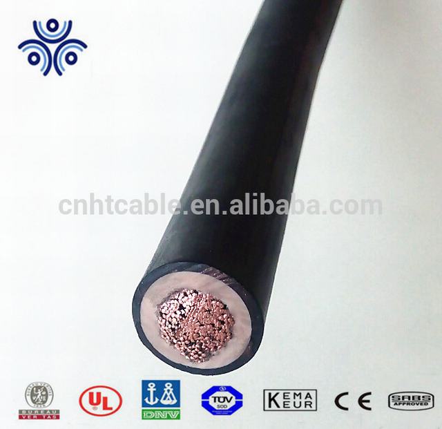 600V rubber type 4/0 DLO cable UL certificate