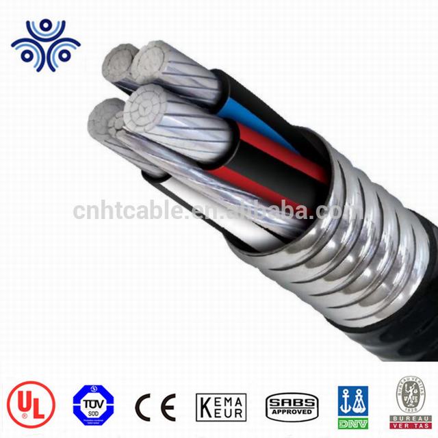 AA8000 series alloy conductor Teck 90 XHHW-2 conductor aluminum armored with PVC sheath