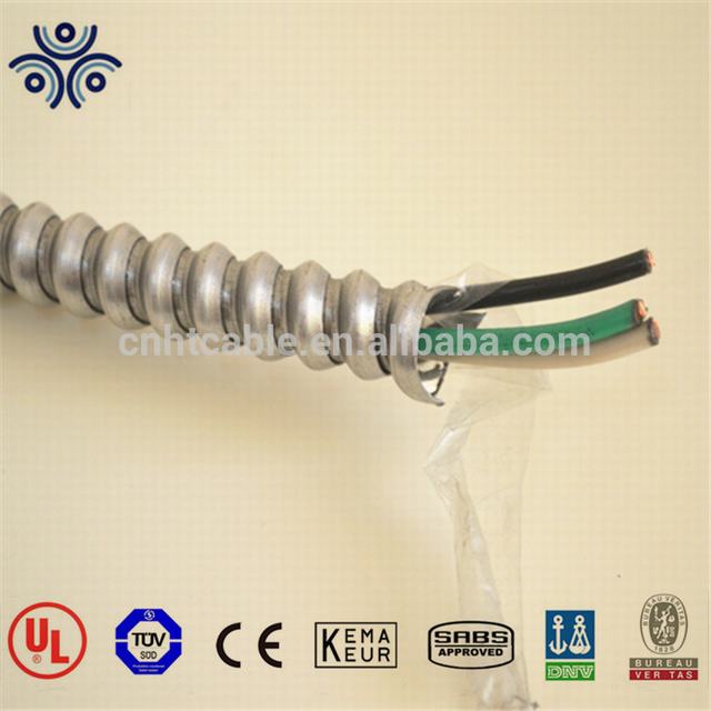 Alibaba hot sale tembaga konduktor 12 AWG PVC/nylon inti MC kabel daya