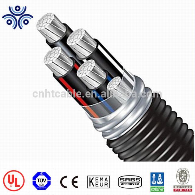 CUL standard 2*12+12 AWG Teck 90 cable with aluminum armored