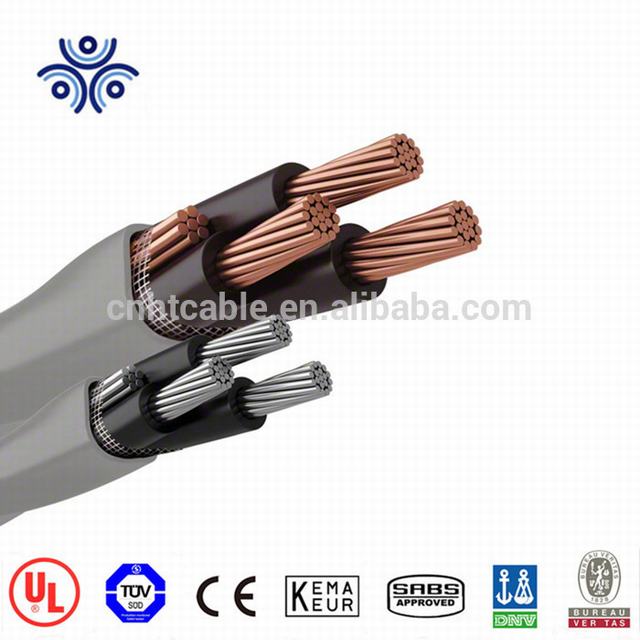 Konzentrischen grau sonnenlicht-beständig PVC mantel typ SE kabel