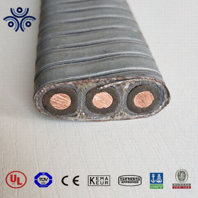 EPDM/NBR Flat Electrical Submersible Pump Cable 5kV