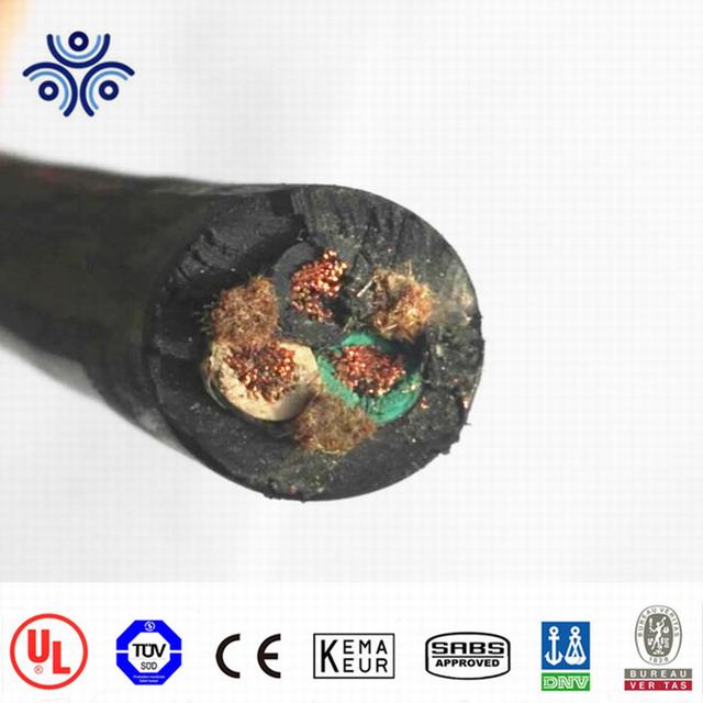 Heavy Type Rubber Sheathed Cable 600V SOOW 16AWG/3Core 90 105 Degree Rubber Power Cable