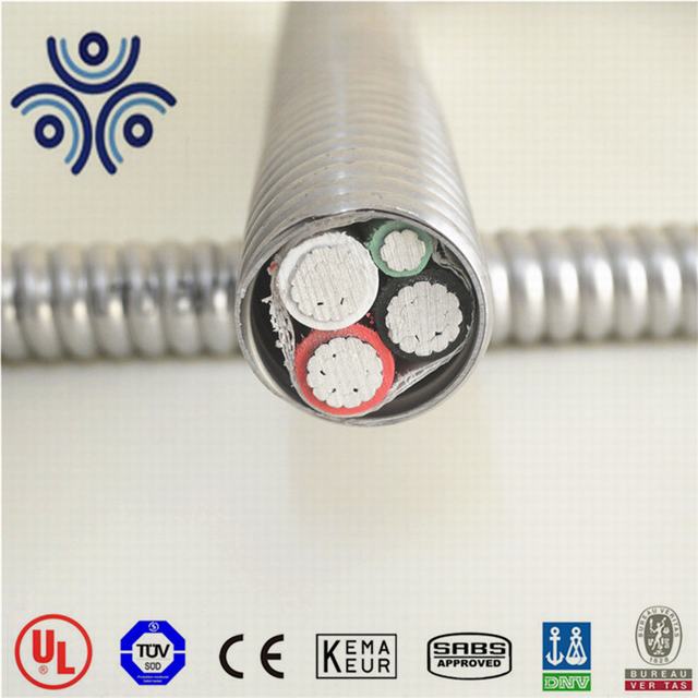 Высокая производительность 2*500 MCM + 1*300 MCM MC алюминиевый кабель