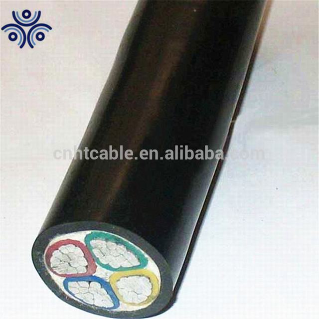 IEC 60502 standard 4*70mm2 gainé PVC isolé PVC câble d'alimentation en cuivre