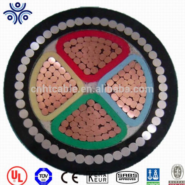 Low voltage copper conductor XLPE insulation 120mm2 armored power cable
