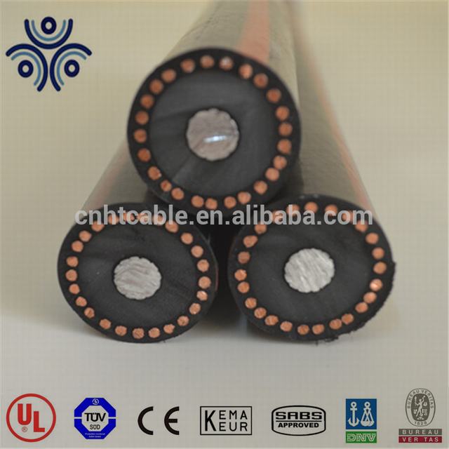 Medium Voltage Primary Cable 345 MIL TRXLP 35kV Primary URD Concentric Neutral LLDPE Jacket UL1072 Full Neutral 2/0AWG Cable