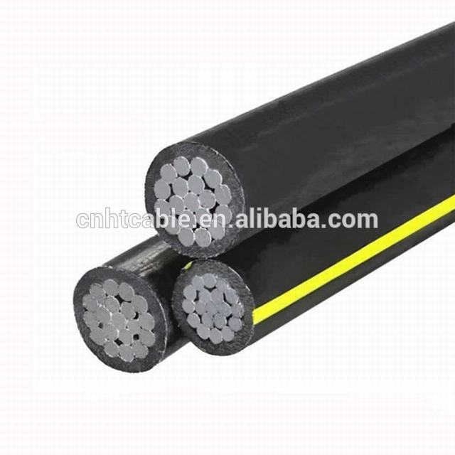 Ramapo 2AWG triplex en aluminium type URD câble