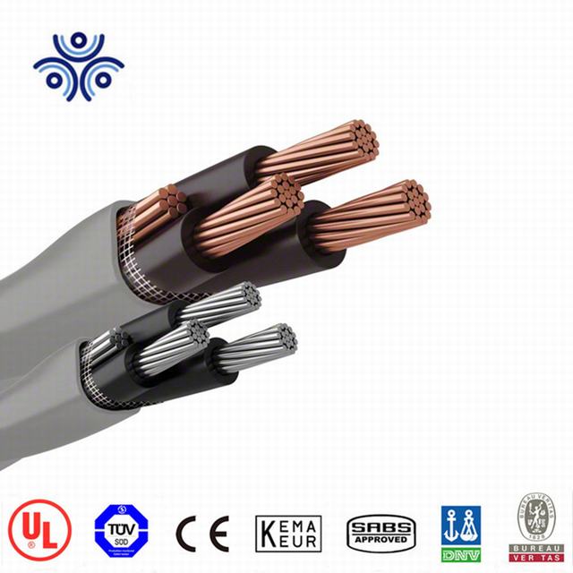 Ukuran 6-6-6-6awg Aluminium SER Layanan Kabel Masuk