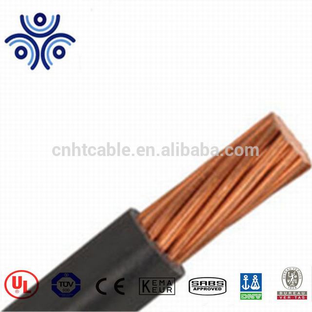 Suave elaborado cobre desnudo solo Conductor 1/0 2/0 3/0 4/0 RW90 Cable