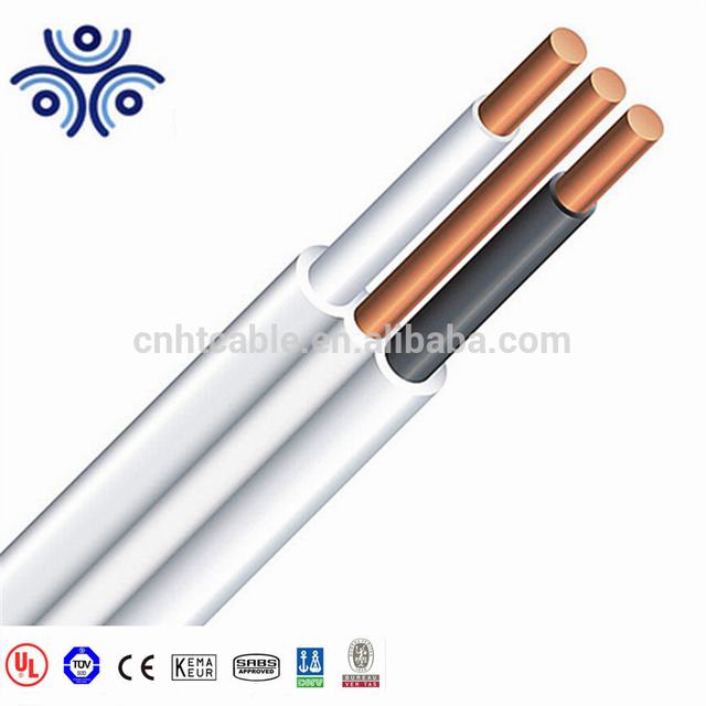 UL standard mutil copper core cable paper insulation with bare ground wire used for house 10/2AWG