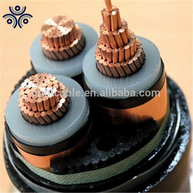 copper conductor 3x120mm2 XLPE insulation CU/STA/PVC armored HT electric power cable
