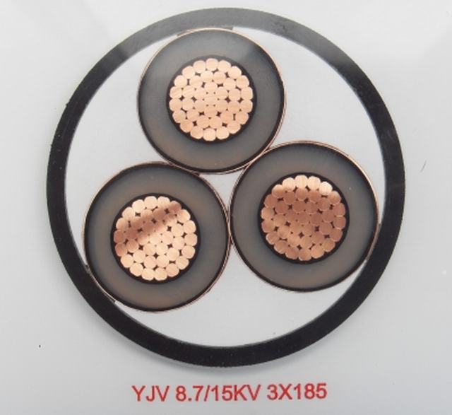 Conducteur de cuivre xlpe isolé câble d'alimentation électrique MV câbles câble d'alimentation haute tension