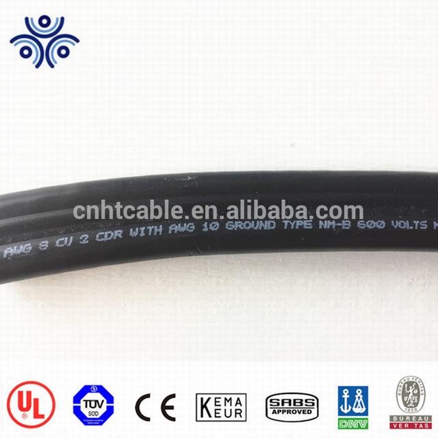 NM-B datar kabel 10/2AWG kabel tembaga konduktor PVC isolasi kertas isolasi PVC selubung 600 V