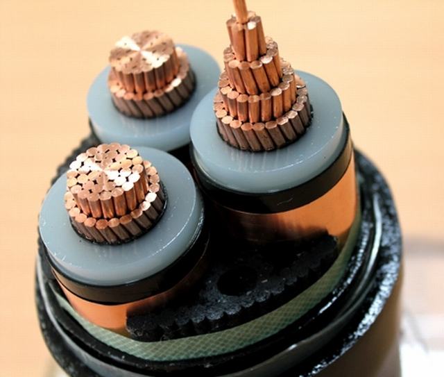 Spécification xlpe cuivre câble d'alimentation moyenne tension xlpe câble d'alimentation à 3 conducteurs