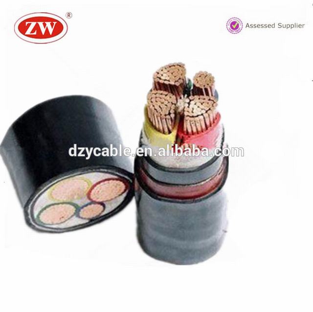 1-35kv Copper Conductor Steel Wire Armoured 4*35mm2 Power Cable