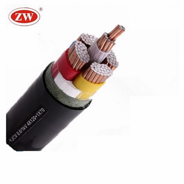1KV cu xlpe ПВХ электрического кабеля 4x10mm2