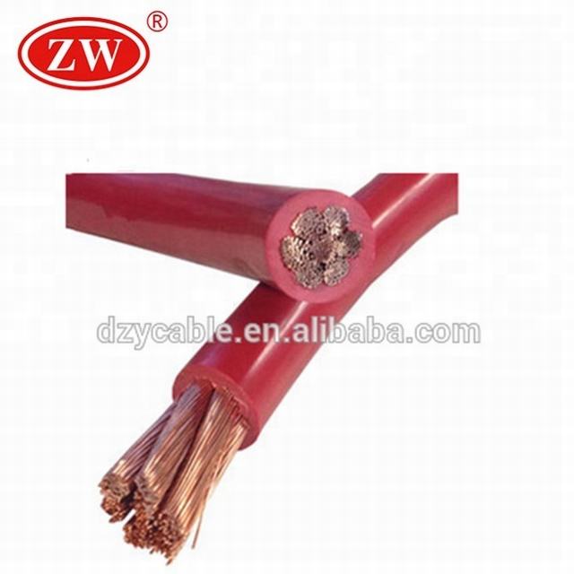 2/0AWG Red Color 고무 용접 Cable