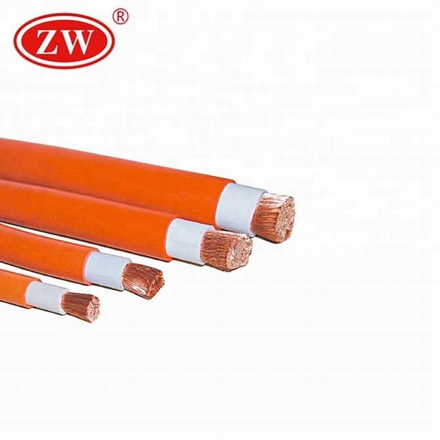 2 awg 4 de 6 awg de alambre de cobre Alambre de PVC/flexible de goma naranja de cable de soldadura