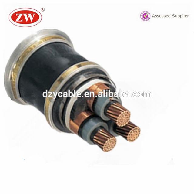 33kv XLPE solo núcleo aislado y PVC forrado de cobre subterránea cable