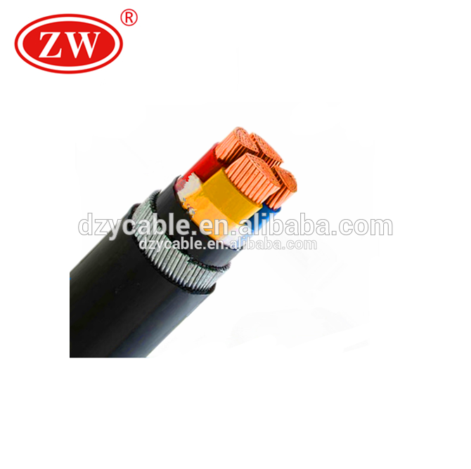 4 Core 400mm2 conductor de cobre aislados con PVC y cubierta de cable de cobre