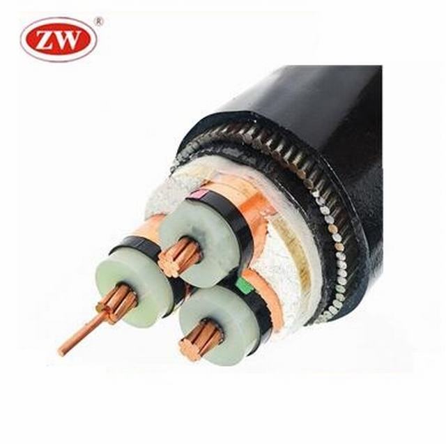 6350/11000 voltios 240mm2 Cu/XLPE/SWA/Cable de PVC