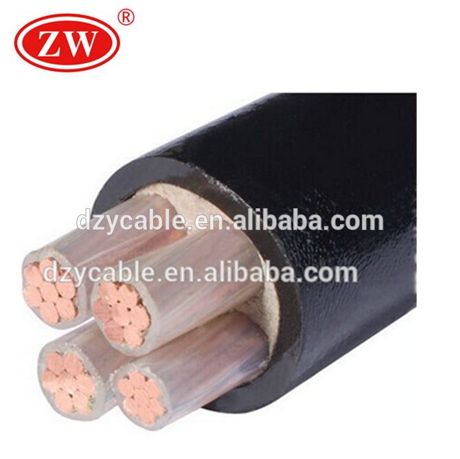 Copper/aluminum conductor armoured/unarmored 3+1 power cable