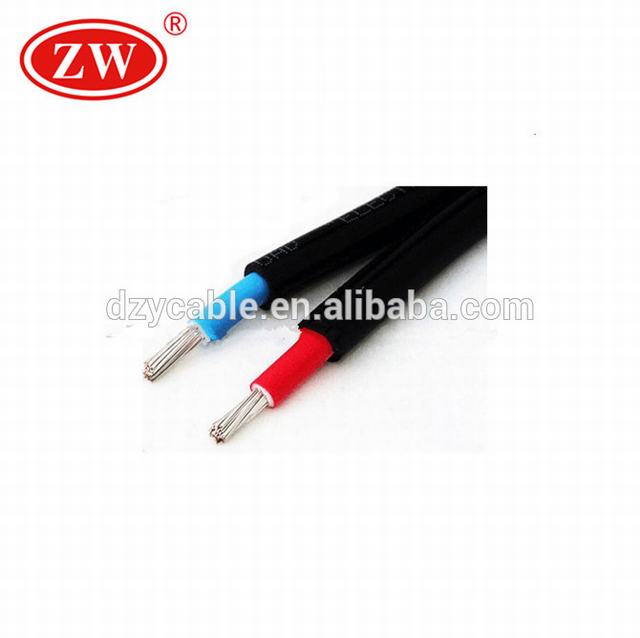 High quality 2 * 6mm2 Solar Cable TUV 2 core Solar PV Cable