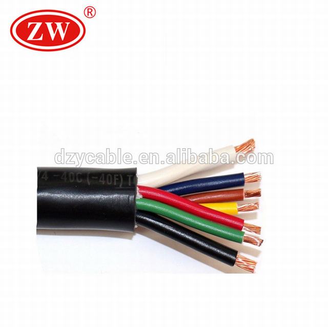 Basse tension 7 noyau 0.5mm2/0.75mm2 câble de remorque fil